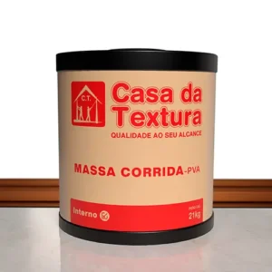 Massa Corrida PVA Casa da Textura: acabamento liso, fácil aplicação e alta cobertura para paredes internas.