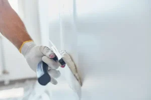 Parede interna preparada com Massa Corrida PVA, garantindo acabamento liso, uniforme e perfeito, ideal para ambientes internos antes da pintura.