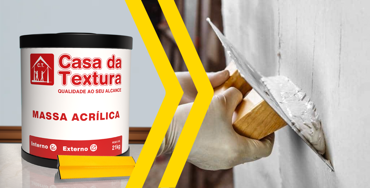 Massa Acrílica Casa da Textura – aplicação em parede externa e interna