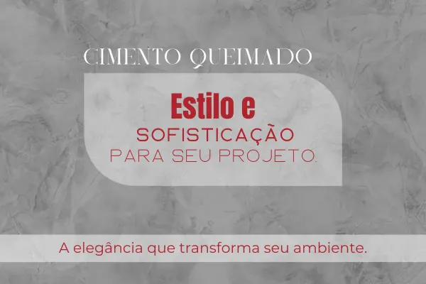 Parede com acabamento em cimento queimado, estilo moderno e rústico.