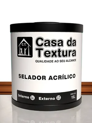 Selador Acrílico Casa da Textura: prepara superfícies, aumenta a aderência e garante melhor rendimento da pintura.